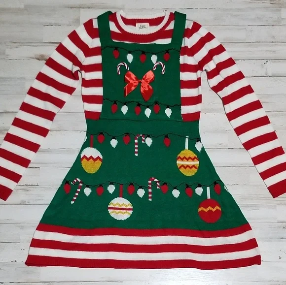 white christmas dresses Christmas Snowflake Sweater Dress Loose Pullover Knitted Dre – My  Sister-Sister Store